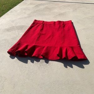 Red mini skirt